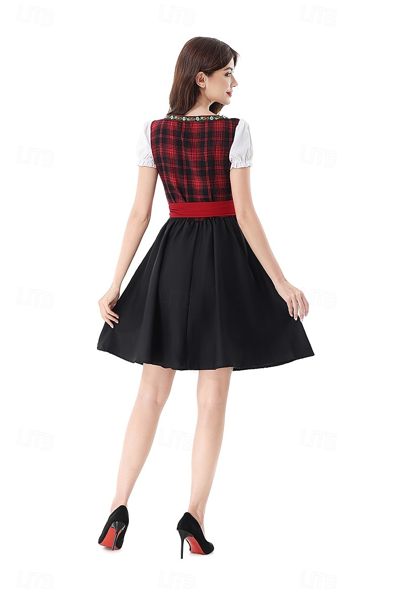 Oktoberfest Dirndl Dress Carnival Costume Mini Length Sexy Square Neck German Alpine Heritage Wiesn Women's Carnival Beer Festival Traditional Style Cloth 2026 - $66.99 –P3