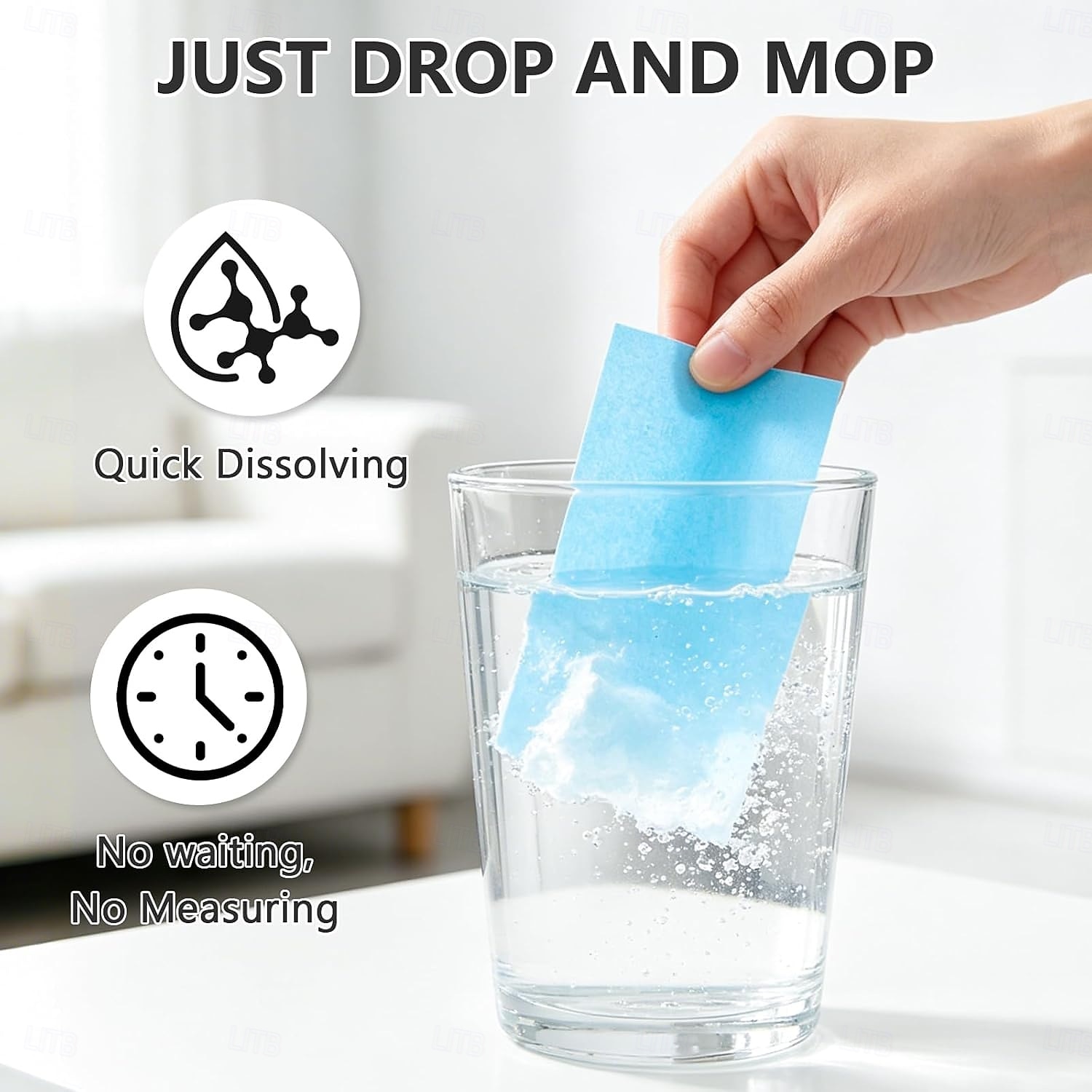 100 Pieces Multi-Effect Floor Cleaning Sheets, Dissolvable Concentrated Mopping Slices for Deep Cleaning, Quick Drying & Streak-Free Floor Cleaner for Hardwood, Tile, Marble, Laminate 2026 - $12.99 –P6