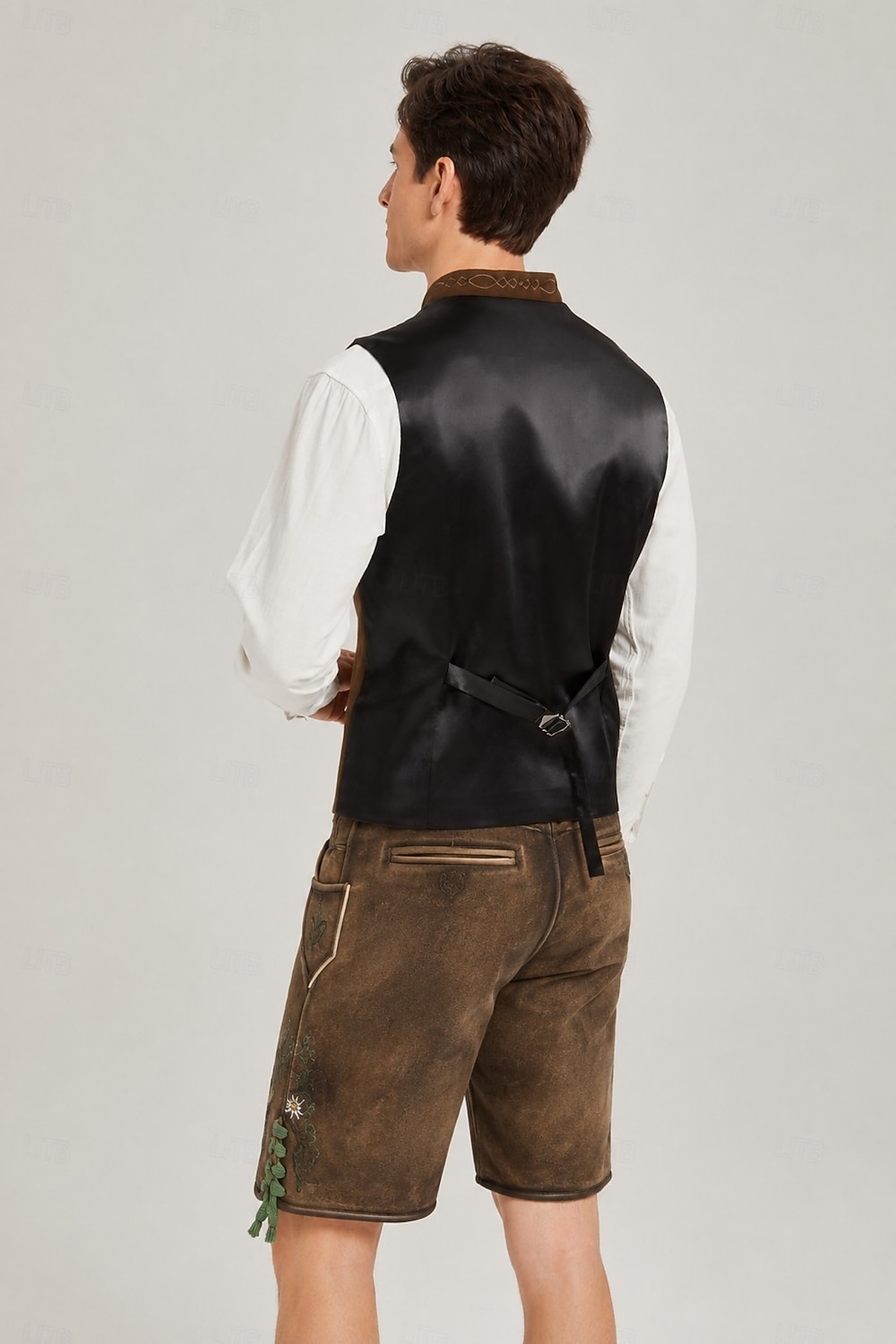Oktoberfest Trachten-vest Tradisjonell bayersk vest Broderi Høy krage Kinesisk Krave Tysk Alpint Arv Enger Herre Karneval Ølfestivalen Tradisjonell stil klut 2026 - $72.99 –P4