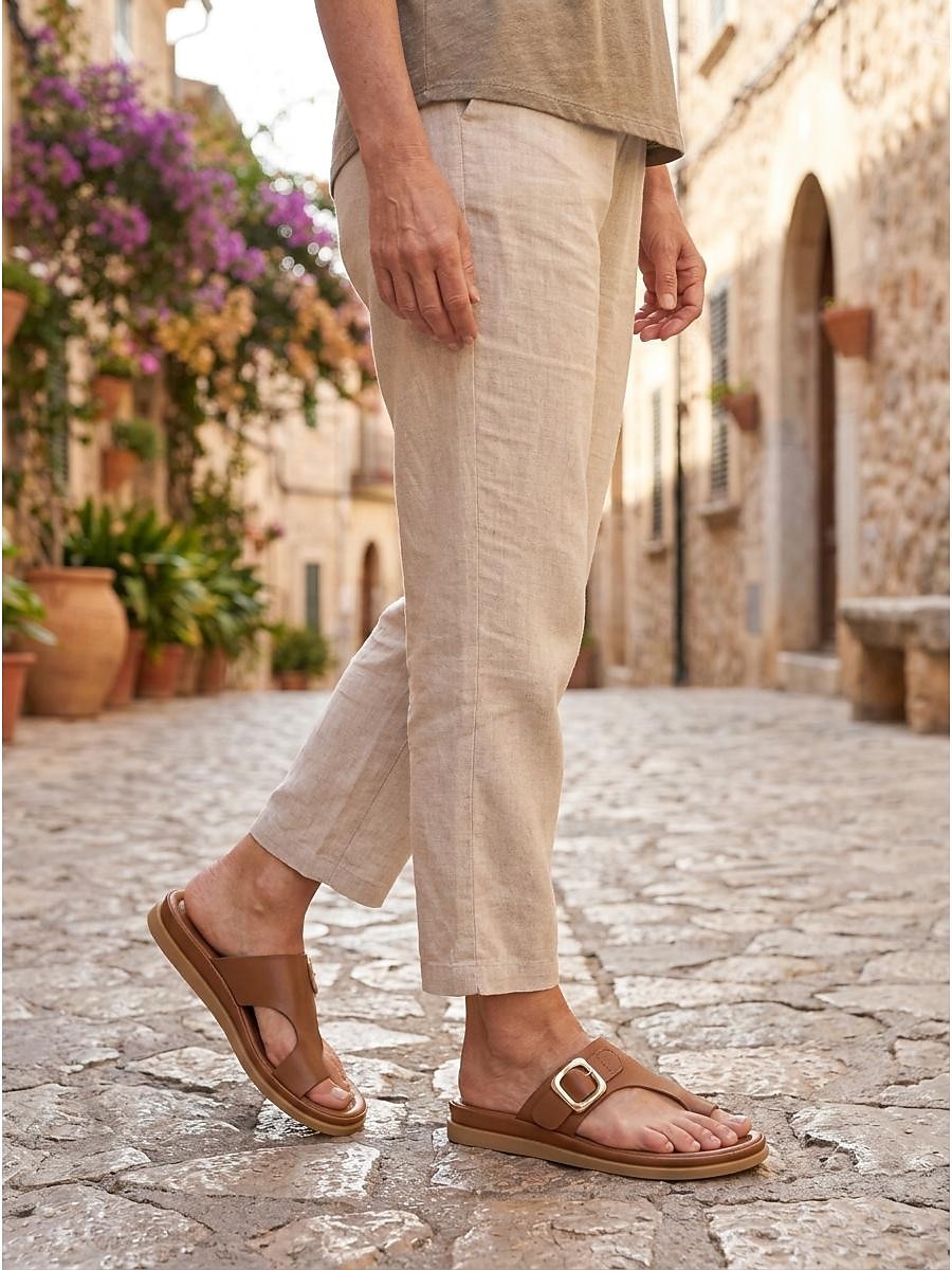 Women's Brown Buckle Comfort Slide Sandals – Cushioned Footbed Slippers, Open Toe Casual Summer Walking Sandals with Arch Support for All-Day Comfort, Travel, Vacation and Daily Wear 2026 - $32.99 –P2