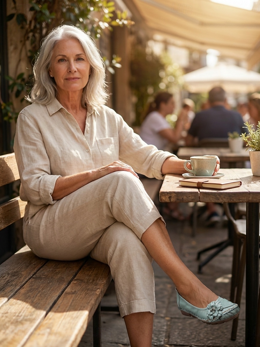 Dames ballerina's van premium rundleer in een brede pasvorm - handgemaakte comfortabele schoenen met 3D-bloemenapplicatie en gestikte afwerking, vintage instapschoenen voor casual gebruik, reizen en 2026 - $34.99 –P8