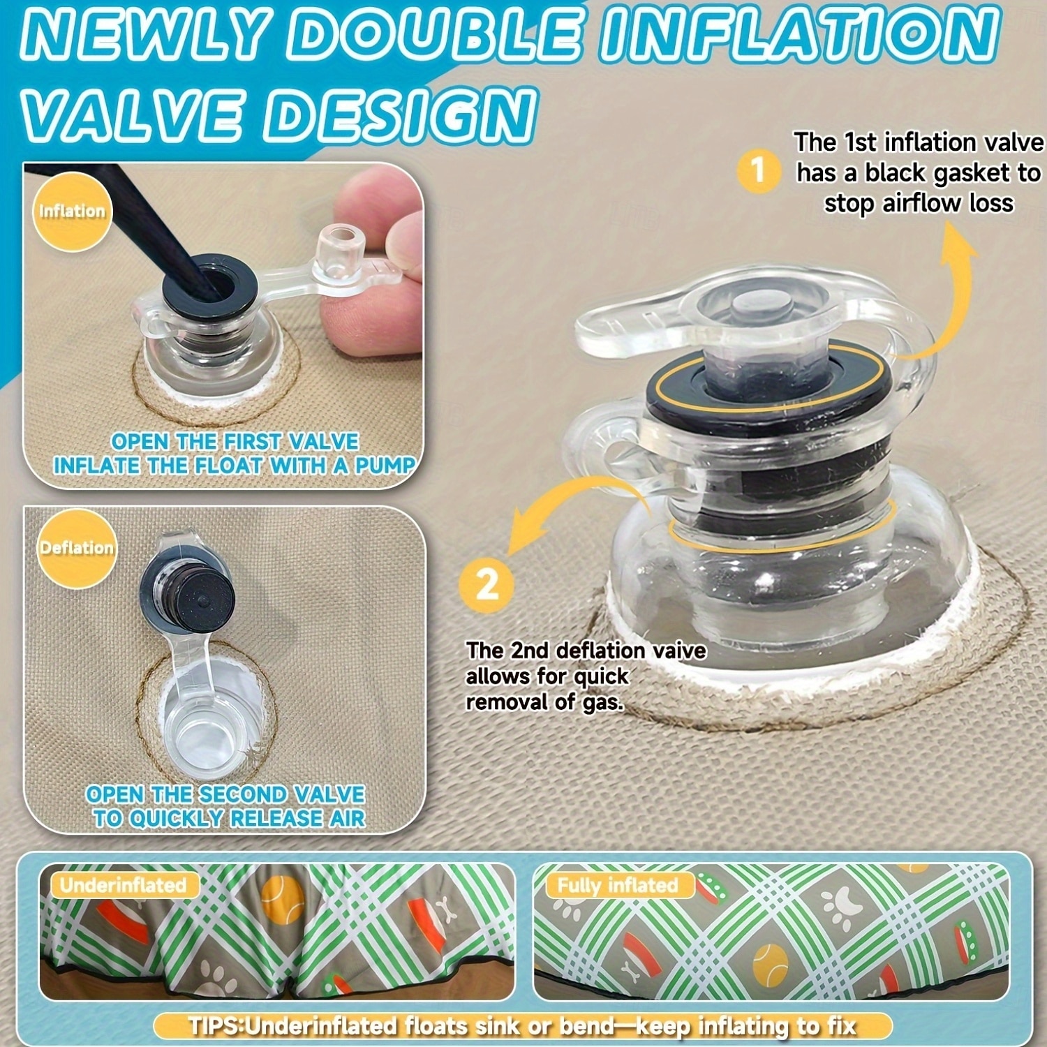 Flotador inflable para perros grandes, apto para mascotas que pesen entre 65 y 180 libras, diseñado para usar en piscinas, sin batería. 2026 - $49.99 –P4