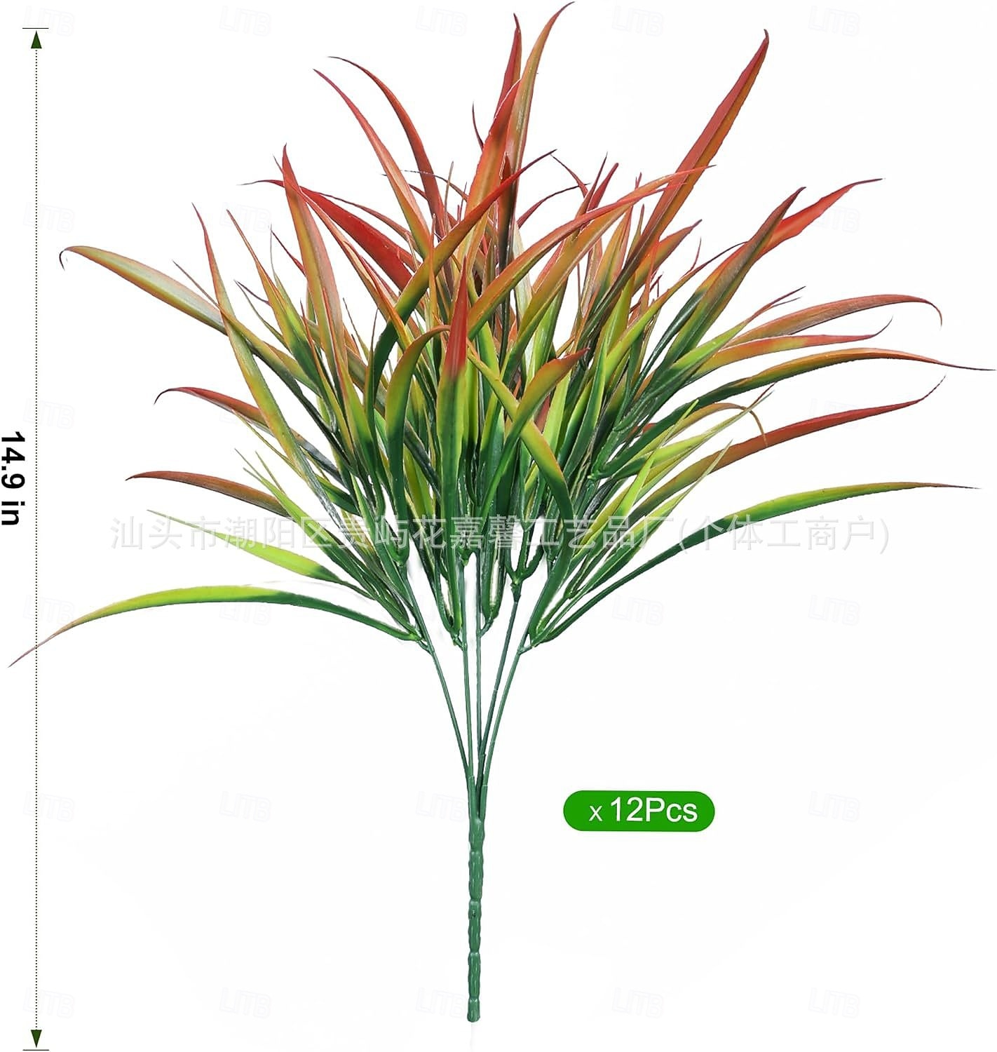 12 künstliche Pflanzen für den Außenbereich, künstliches Gras aus Kunststoff, UV-beständig, künstliche Stängel und Büsche, für Pflanzgefäße, Terrasse, Veranda, Fensterkasten, Gartenwege und als 2026 - $22.99 –P4
