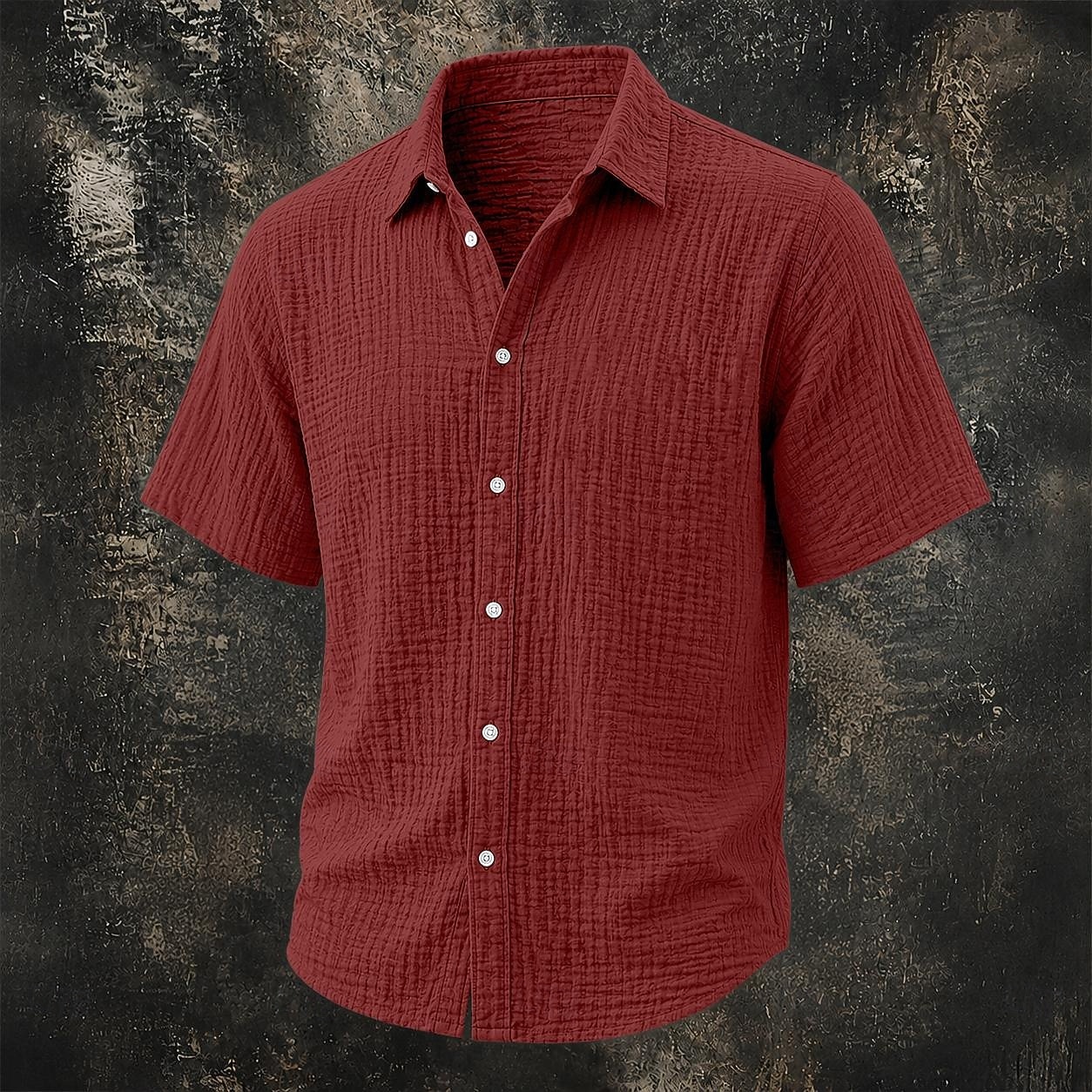 Hombre Camisa Camisa de verano Ropa de playa Camisa casual Abotonar la camisa Color sólido Casual Vacaciones Vino Azul cielo Caqui Azul Oscuro Manga Corta Cuello Camisero Verano Primavera Ropa 2026 - $28.99 –P4