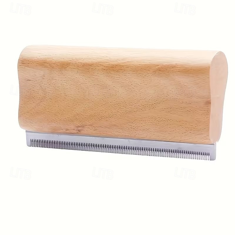 Cepillo de madera para mascotas, gatos, perros, caballos, herramienta para eliminar la muda de pelo, peine para pelo largo, autolimpiante 2026 - $16.99 –P1