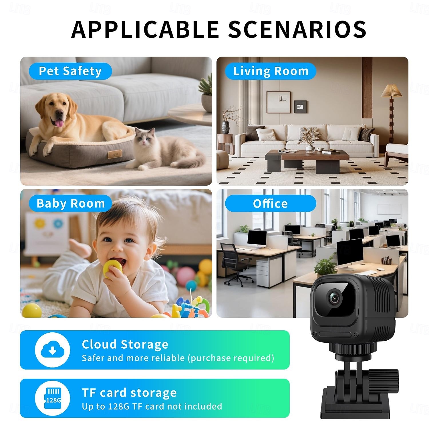1080p mini beveiligingscamera wifi draadloze binnencamera voor thuis, huisdieren en baby's met app voor weergave op afstand, nachtzicht, bewegingsdetectie, kleine nanny bewakingscamera, kleine 2026 - $51.99 –P9