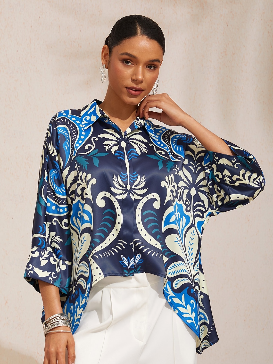 Σατέν τοπ dolman Azure Palace Harmony 2026 - $67.99 –P5