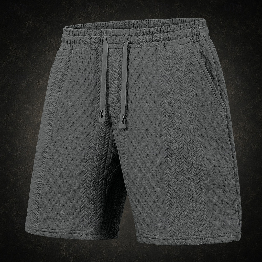 Hombre Pantalón corto Pantalones cortos de verano Pantalones cortos casuales Jacquard Con Texturas Plano Comodidad Transpirable Sobre la Rodilla Casual Exterior Playa Vacaciones Moda Blanco Caqui 2026 - $21.99 –P3