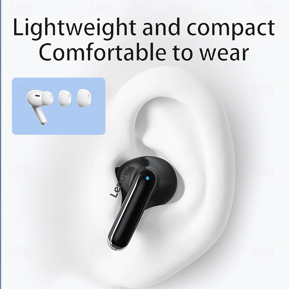 Lenovo thinkplus Wireless Earbuds, Bluetooth 5.3 Headphones with Noise Cancelling, HiFi Stereo TWS In-Ear Earphones with Mic, Charging Case, Sport Earbuds for iPhone and Android, Grey & Black 2026 - $35.99 –P9