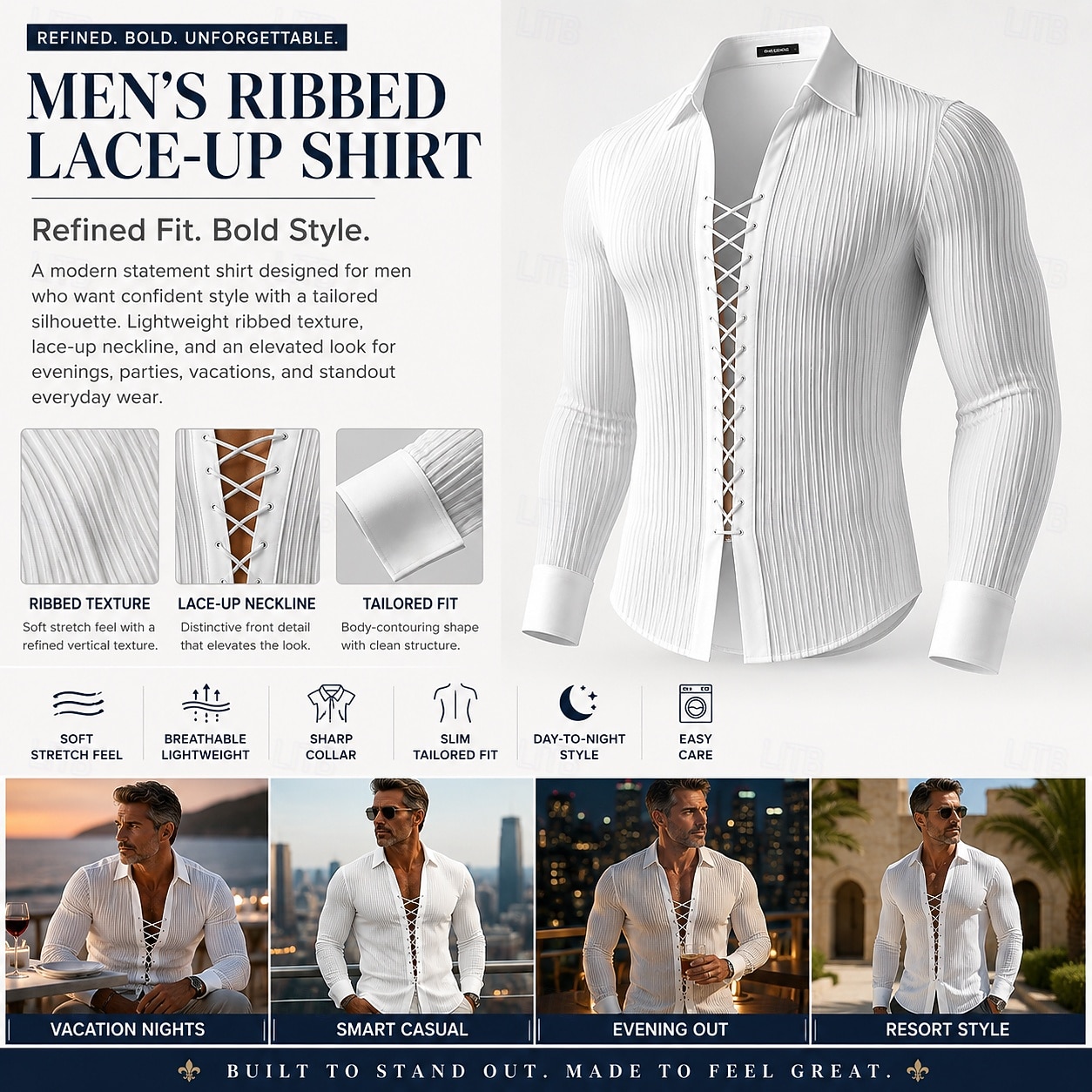 Per uomo Camicia Camicia casual Camicia con Bottoni Camicia Jacquard Bianco Manica Lunga Semplice Colletto a Camicia Casuale Quotidiano Allacciato Abbigliamento Elegante Moda Moderno Casual del 2026 a $31.99 –P3