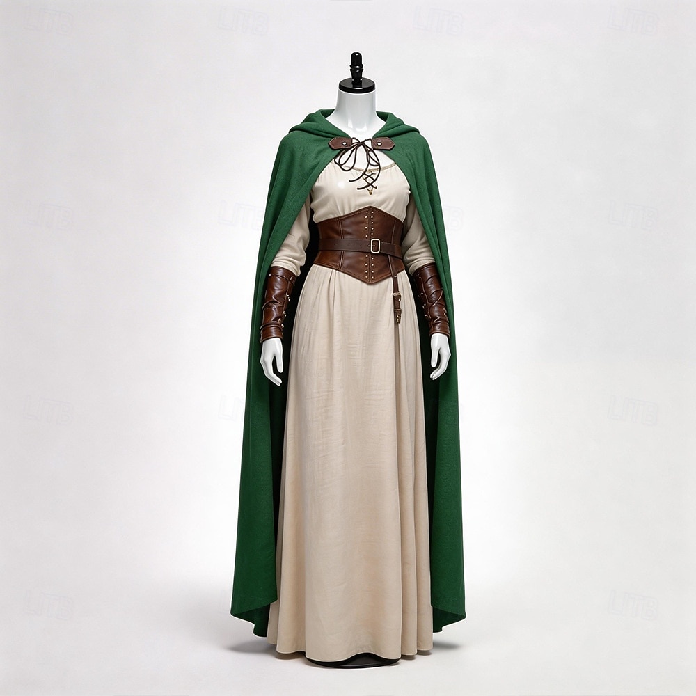 Medieval Renascentista manto manto com capuz Viking Elfo Fantasia Mulheres Dia Das Bruxas Carnaval Espetáculo LARP Ren Faire Adulto Capa de 2026 por $44.99 –P8