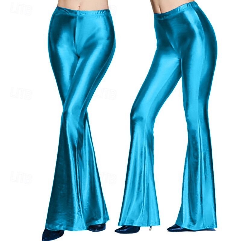 Años 80 Hip hop Los pantalones de campana Disfraz de Abba Pantalones acampanados Disco Color sólido Disfraz Mujer Disfraz de carnaval Carnaval Discoteca Rendimiento Desfile del orgullo Adulto 2026 - $26.99 –P13