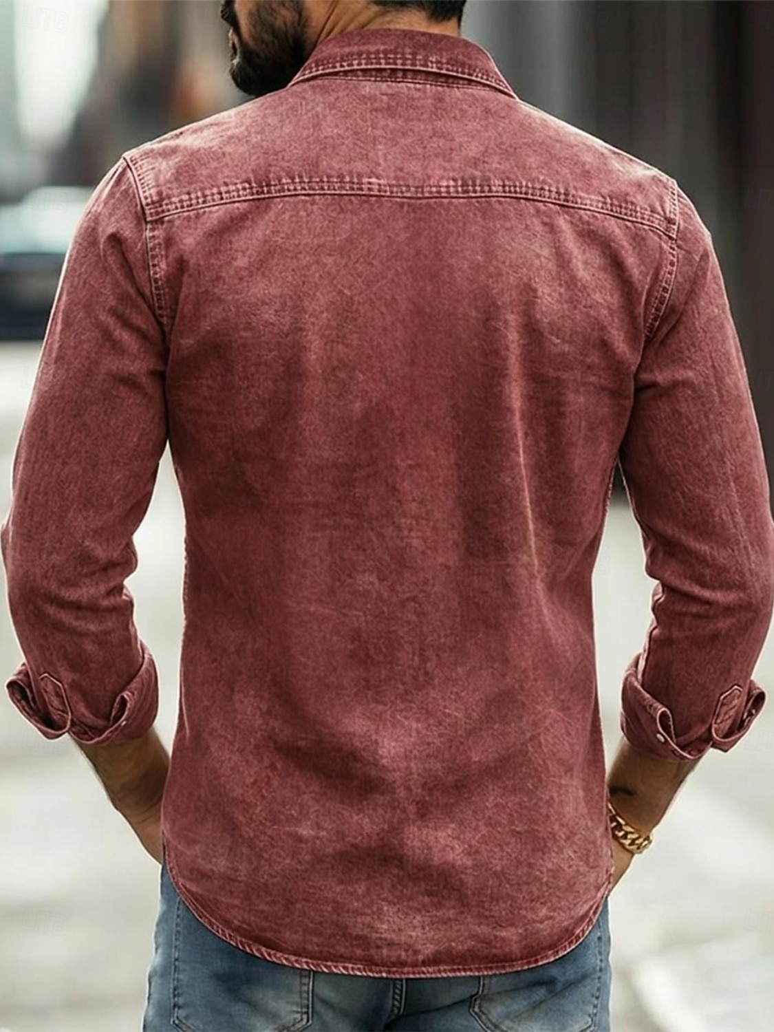 camicia da uomo softfade™ camicia casual camicia da lavoro camicia western camicia con bottoni capo tinto blu nero rosso verde manica lunga camicia semplice colletto casual quotidiano tasca frontale abbigliamento cotone del 2026 a $32.99 –P2