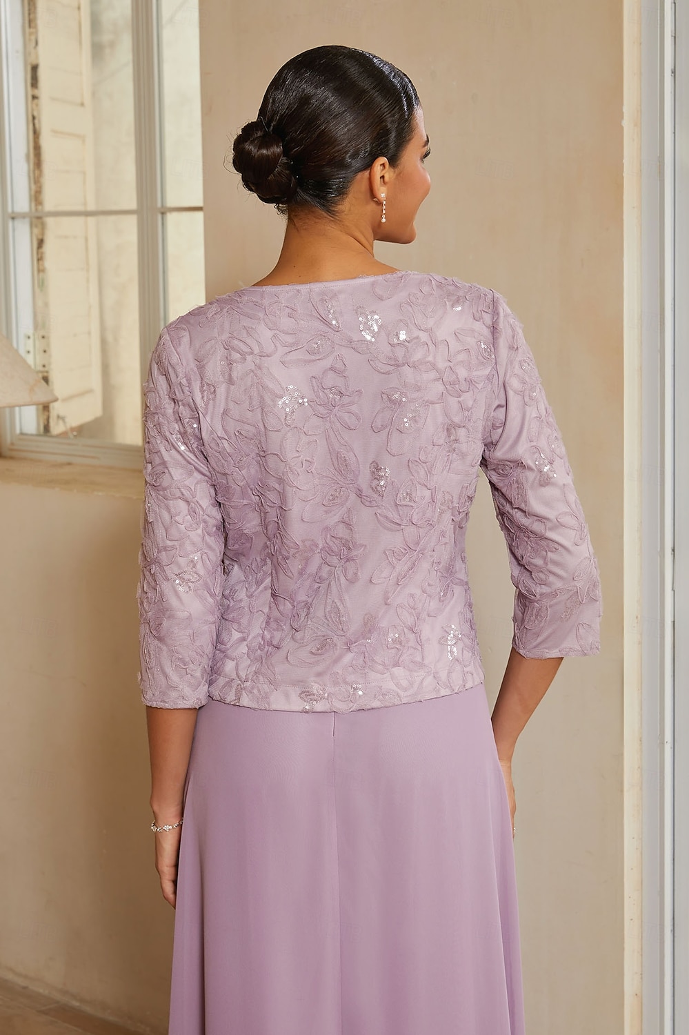 Femmes Ligne A Ensembles de robes 2 pièces avec veste Robe de Cocktail Robe d'invité de mariage Longueur thé Col Rond Sans manches Manche 3/4 Élégant Quotidien Semi-Formel avec Chiffon Maille florale de 2026 ? $149.99 –P8