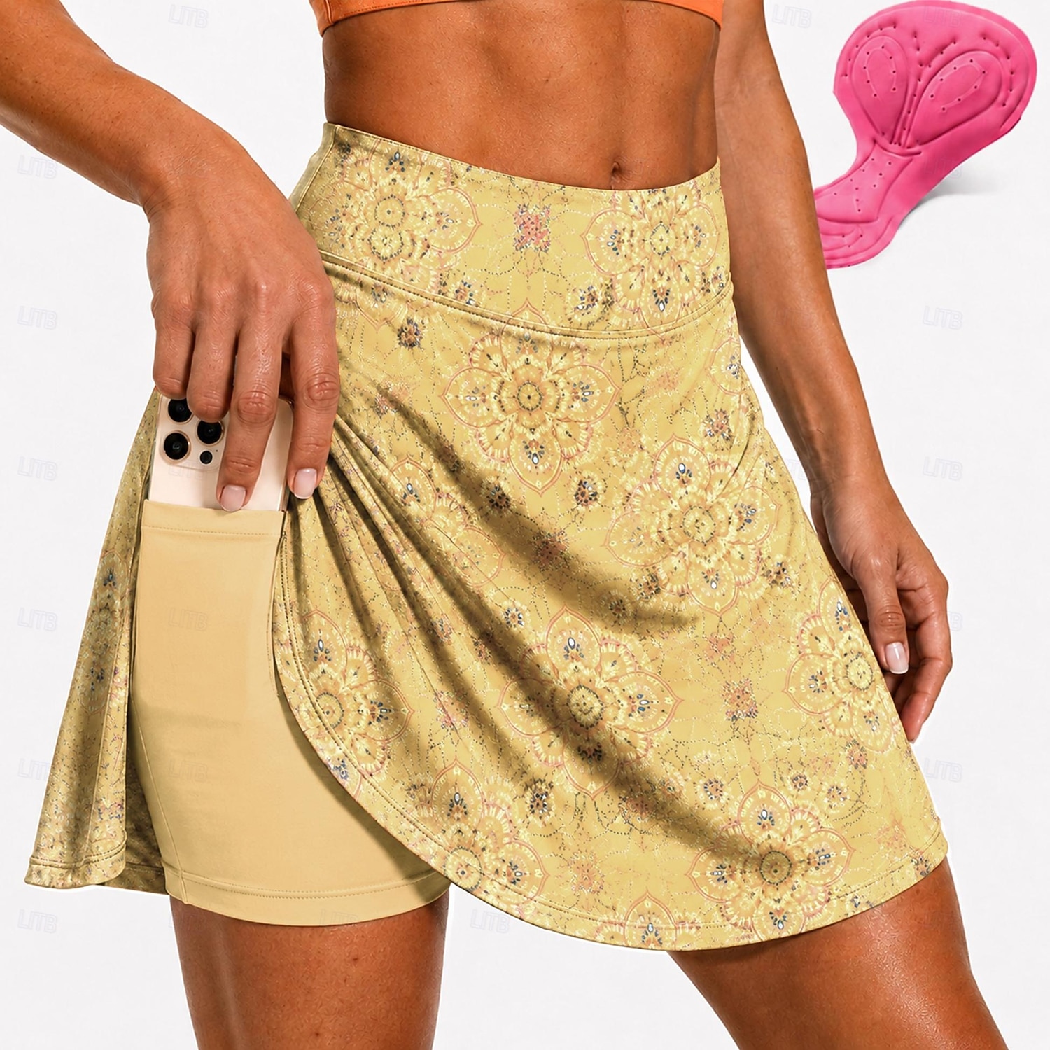 Mujer Retro Flores Botánica Falda-short Ciclismo Bicicleta Vestidos Ajustado Deportes Filtro Solar Resistente a los rayos UV Almohadilla 3D Secado rápido Amarillo Rosa Ropa Ropa para Ciclismo 2026 - $28.99 –P9