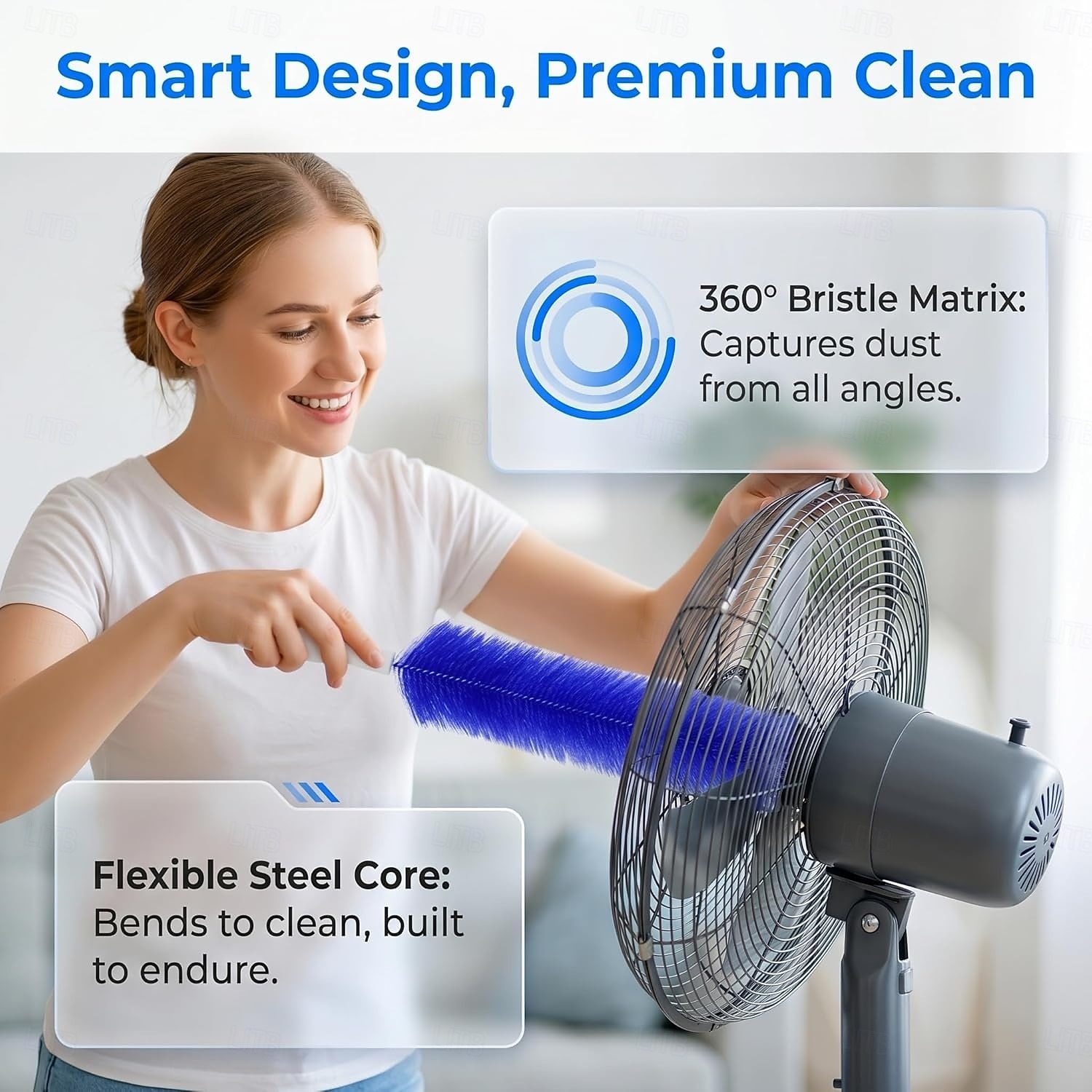 4 Pcs Bendable Microfiber Head, Reusable Dust Remover, Fan Cleaning Brush, Washable Microfiber Duster for Electric Fans, Air Conditioning, Car Vents, Blinds, Curtains 2026 - $9.99 –P6
