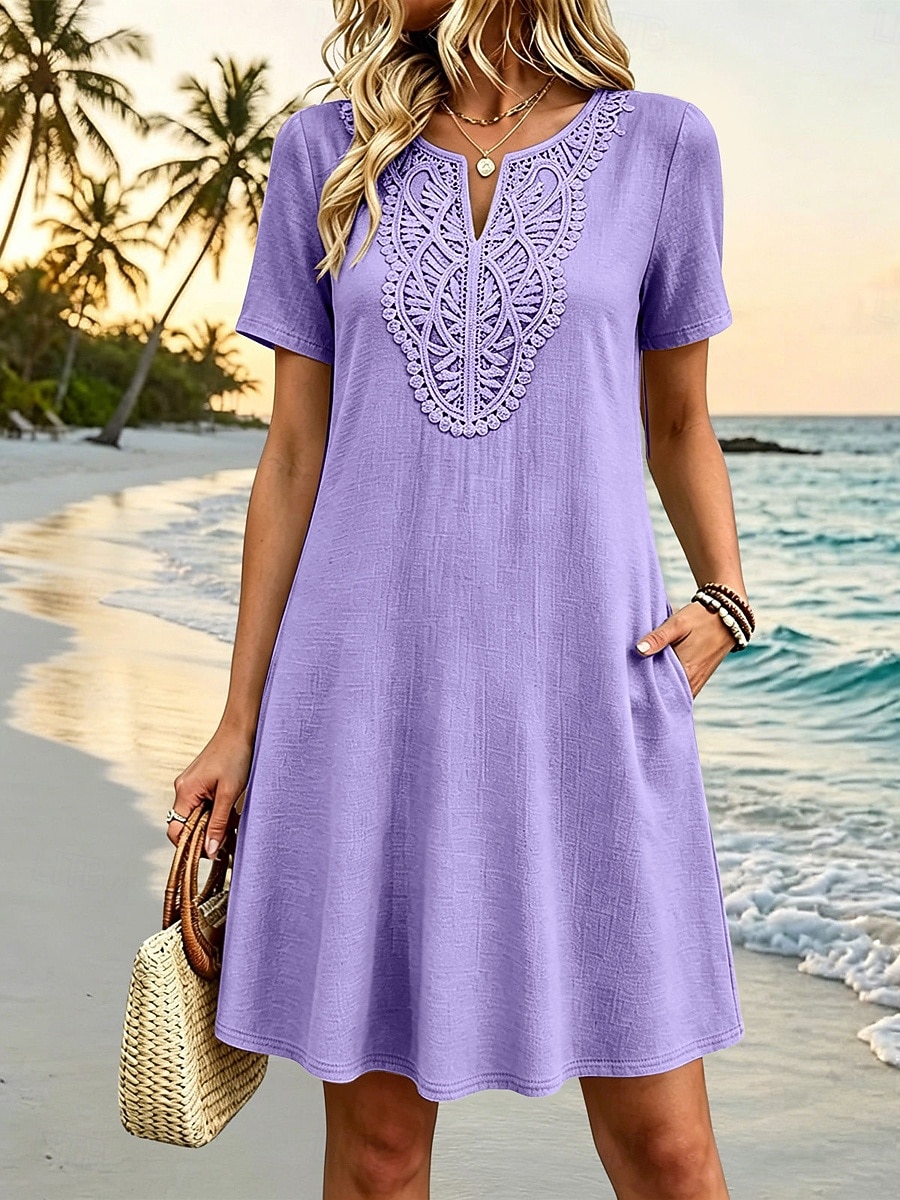 casual summer casual light purple dress Lavender Lilac Dress, Summer Cotton Dress, Maxi Women Dress, Plus Size Clothing, High Waist Dress, Cotton Tiered Dress, Purple Dress, Loose