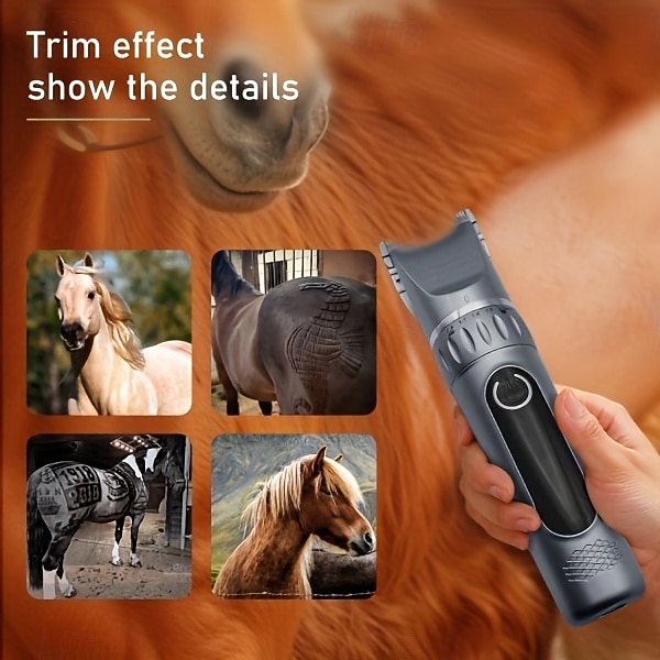 Combination size, adjustable razor size, high power, low noise, lightweight, LCD battery display, rechargeable, suitable for large, medium, and small pets as well as horses, electric grooming clipper 2026 - $50.99 –P4