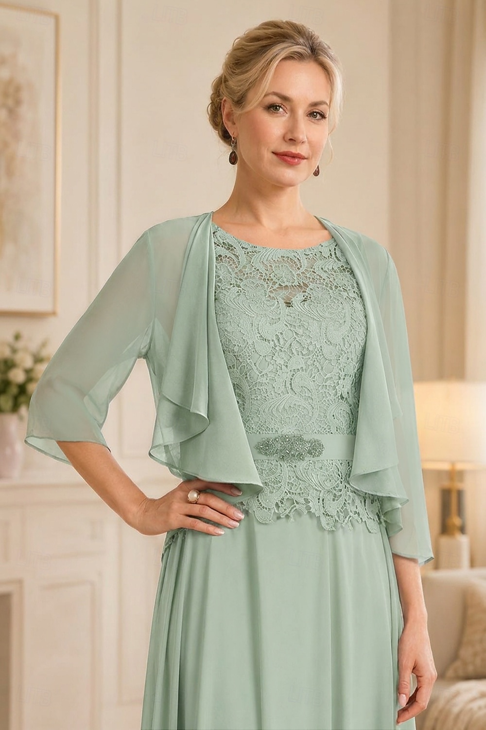 scialli per ospiti di nozze avvolgere le donne impacchi per la madre puro elegante chiffon a mezza manica impacchi da sposa con balze per la festa primaverile&amp; estate del 2026 a $45.99 –P10
