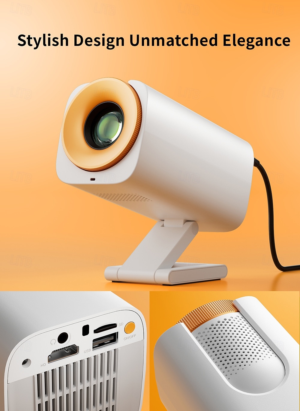 Portable Projector, Stylish Design HD Movie Projector with Foldable Stand, Mini Home Theater Projector Support 1080P, Video Projector for iPhone/Android/Laptop/TV Stick, Indoor Outdoor Use 2026 - $119.99 –P14
