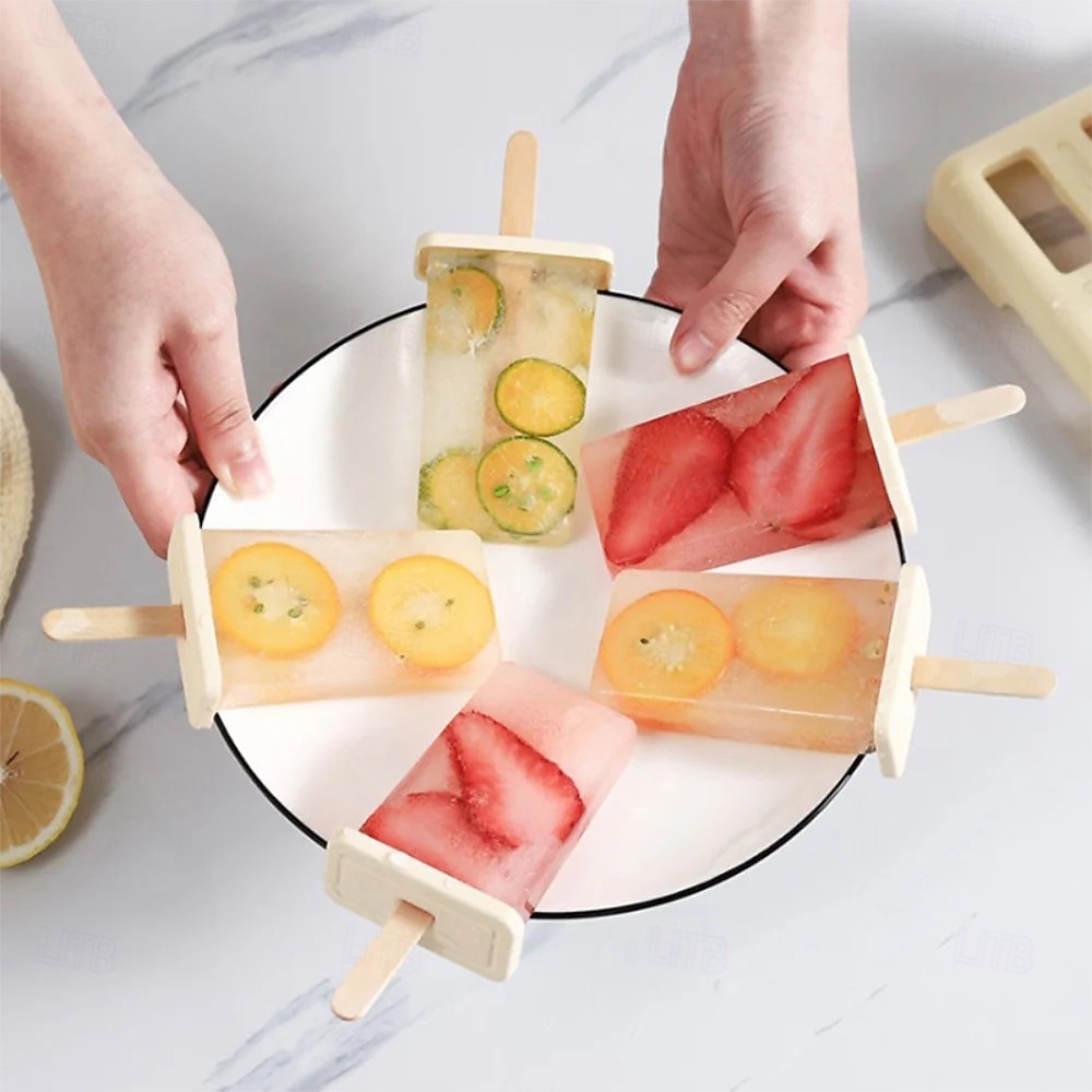 9-delige ijslollyvormset met herbruikbare stokjes, zelfgemaakte ijslollymaker voor bevroren yoghurt, sap, ijs en smoothies, doe-het-zelf ijslollyvorm, BPA-vrije keukenaccessoire voor in de vriezer 2026 - $10.99 –P3