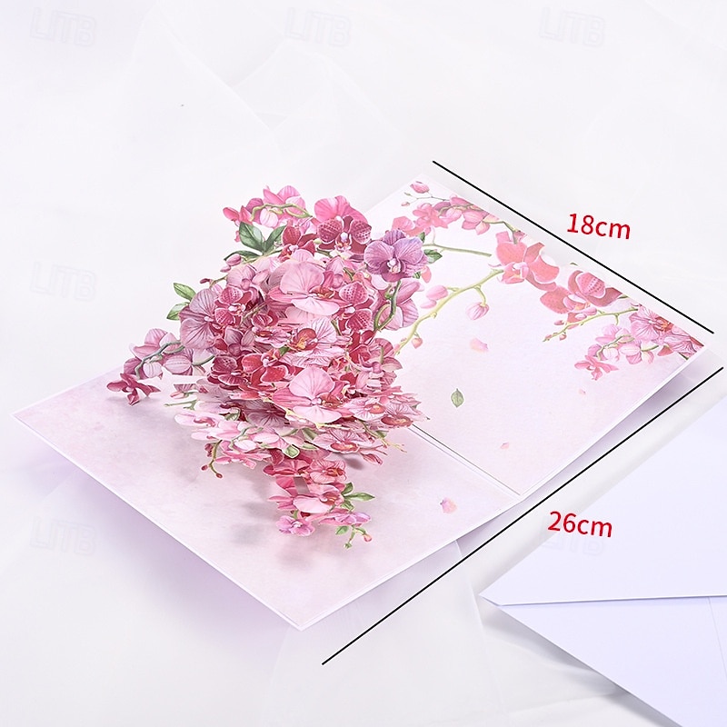 Biglietto pop-up 3D con fiori di ciliegio, biglietto d'auguri rosa sakura per donne, mamma, nonna, moglie - regalo fatto a mano per la festa della mamma, compleanno, anniversario, matrimonio, del 2026 a $13.99 –P6