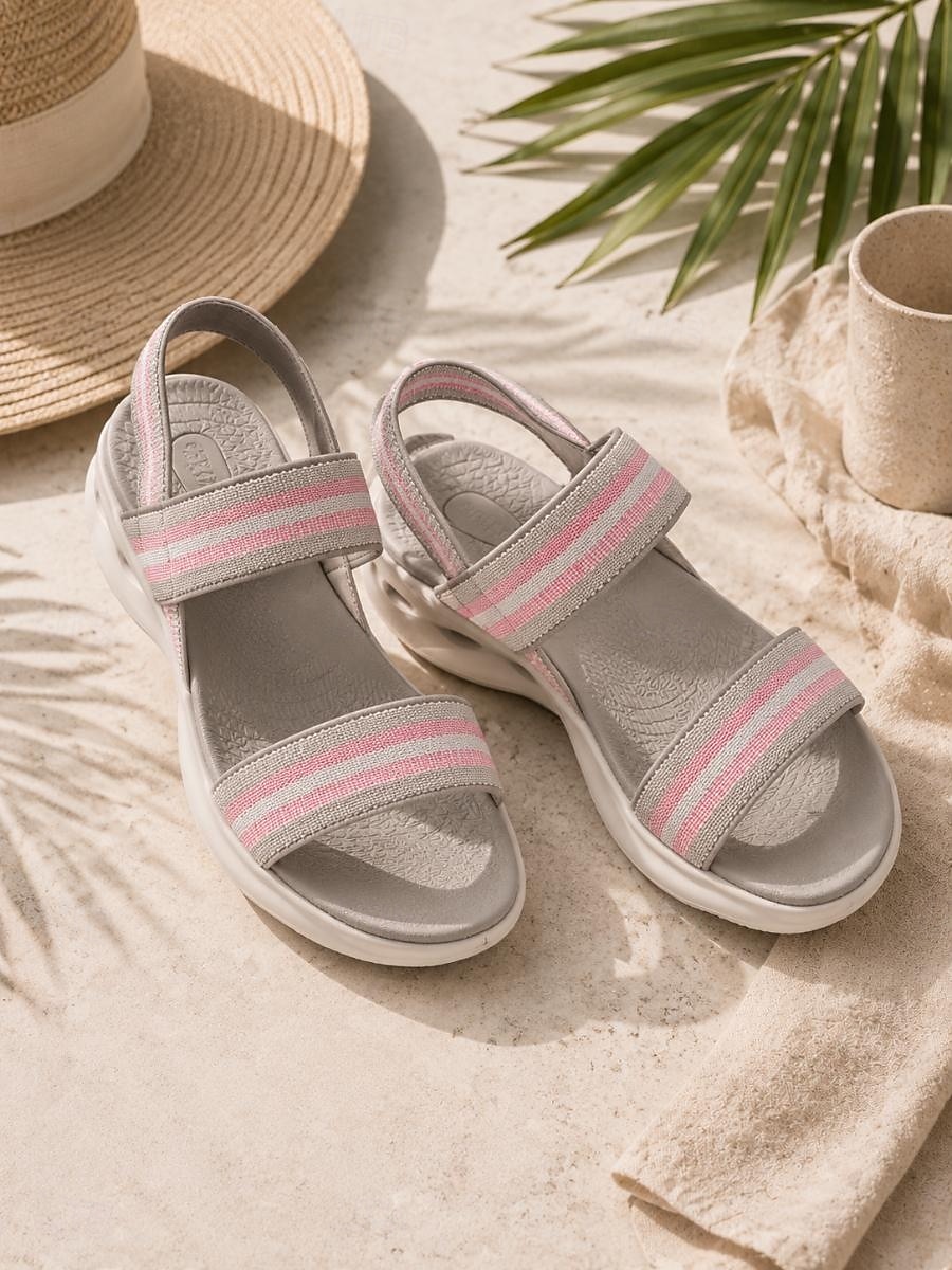 Women's Pink Elastic Strap Arch SupportWalking Sandals – Lightweight Comfort Sport Sandals with Cushioned Footbed & Shock Absorbing Sole for Travel, Vacation, Beach and Everyday Comfort 2026 - $32.99 –P1