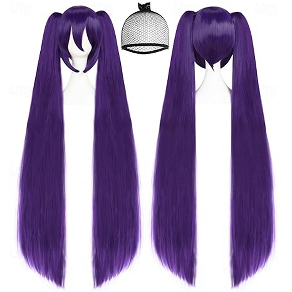 perruque turquoise style chanteuse virtuelle à double queue de cheval de 2026 ? $35.99 –P8