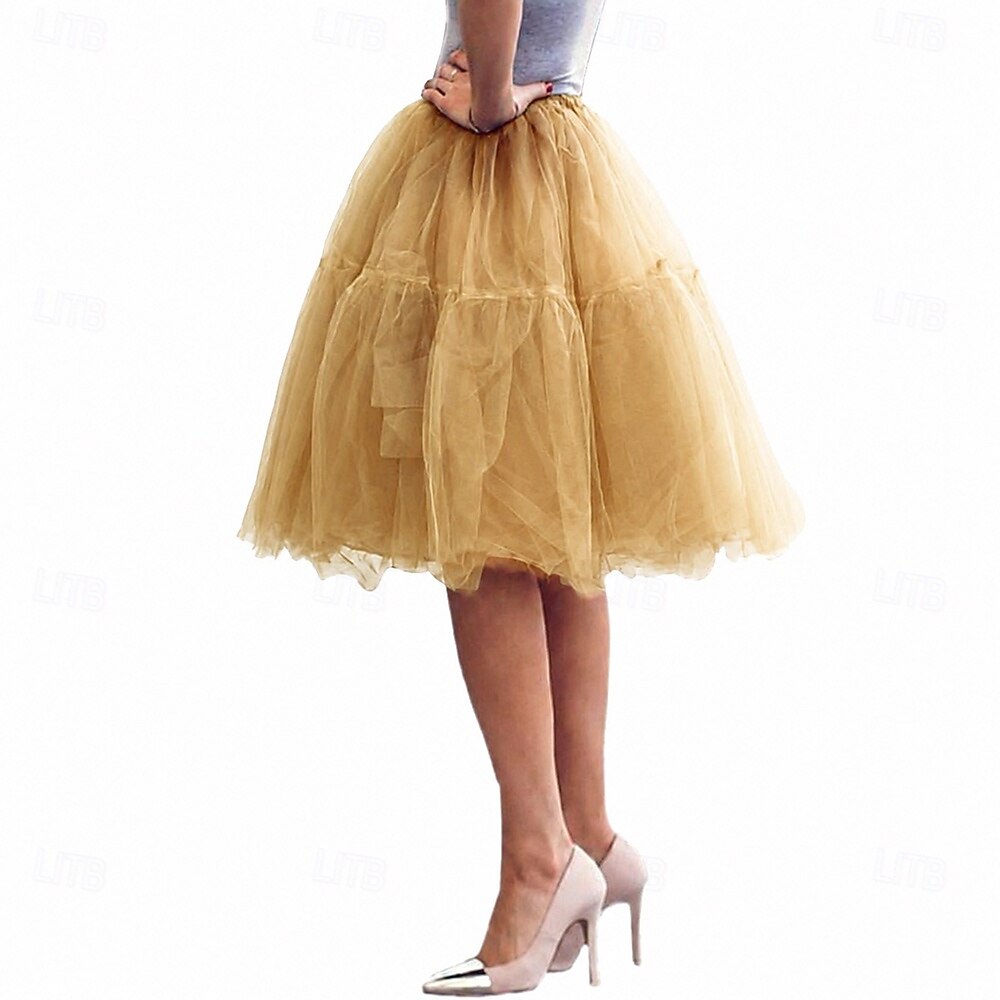 Jupe à cerceaux Tutu Sous jupe Années 1950 Rétro Vintage Princesse Adulte Femmes Bal de promo Tenue de soirée Cocktail Se déguiser de 2026 ? $37.99 –P5