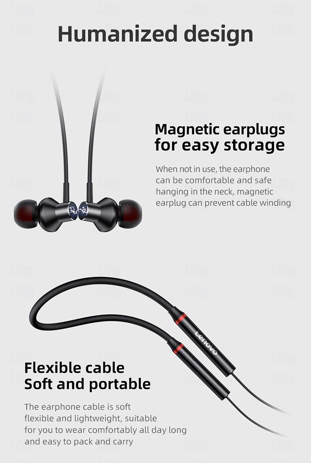 Lenovo Wireless Neckband Headphones, Bluetooth 5.0 Sport Earbuds with Mic, Noise Cancelling In-Ear Earphones, Sweatproof Magnetic Buds for Workout Gym Running, Thinkplus Audio, HiFi Stereo 2026 - $14.99 –P17