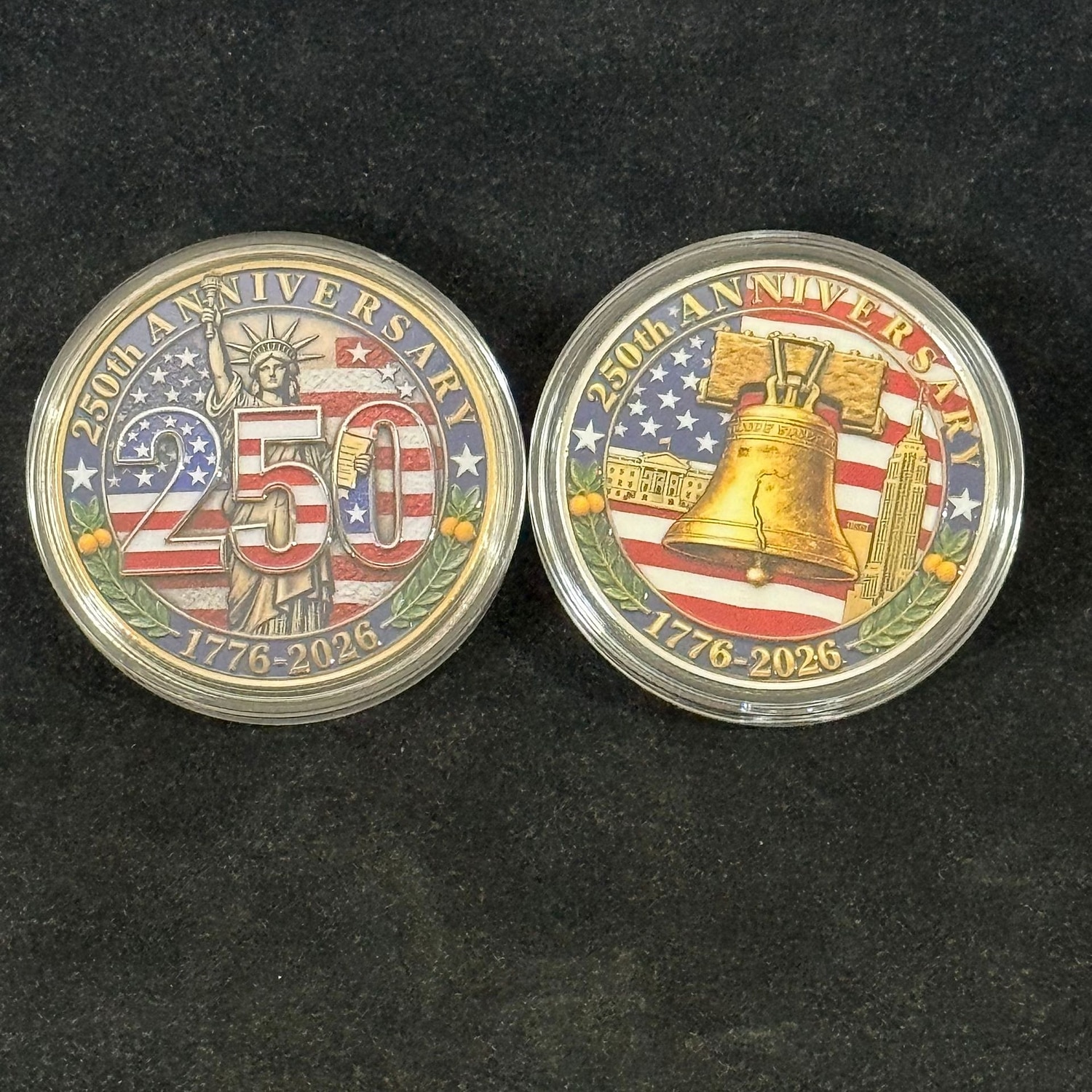 5 pièces commémoratives du 250e anniversaire de l'Amérique, 1776-2026, pièce patriotique du semi-quincentenaire des États-Unis, Statue de la Liberté &Cloche de la Liberté, souvenir idéal pour les de 2026 ? $15.99 –P1