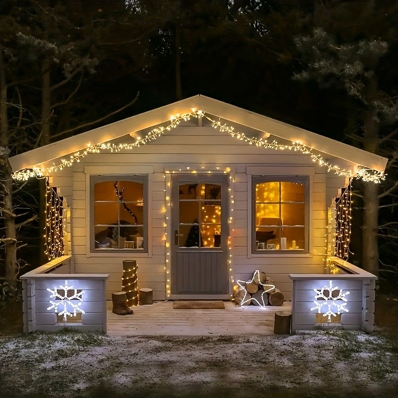 Solcelledrevet lyslenke 6m 200 LED fyrverkeriformet lyslenke med 8 blinkende moduser for hagefester utendørs belysning bryllup terrassedekorasjon 2026 - $25.99 –P16