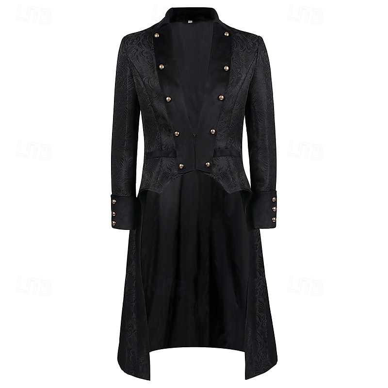 Retro Vintage Medieval Renaissance Coat Long Sleeves Gentleman Nobleman Jacquard Fancy Dress Men's Halloween Carnival Performance Renaissance Fair LARP Adults' Coat 2026 - $66.99 –P4