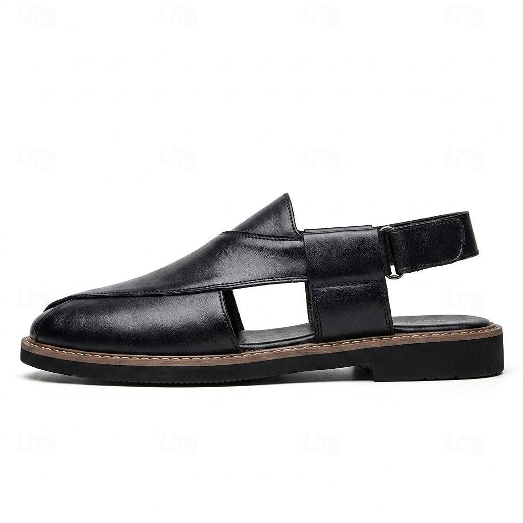 Bărbați Epocă Casual Zilnic PU piele Comfortabil Respirabil Buclă Kaki Negru Gri Vară Primăvară Toate Sezoanele 2026 - $46.99 –P10