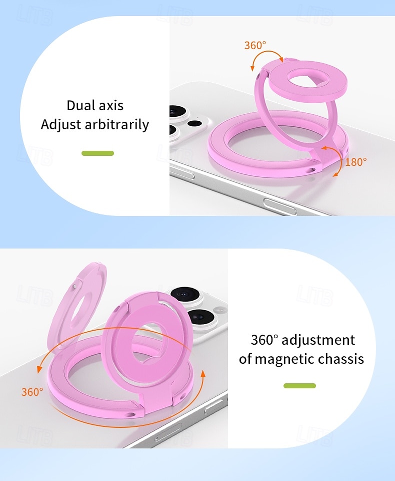 Anello di supporto magnetico per telefono compatibile con MagSafe, supporto a tripla piega per iPhone 17 16 15 14 13 12 Pro Max Plus, impugnatura magnetica per telefono su entrambi i lati. &Supporto del 2026 a $17.99 –P7