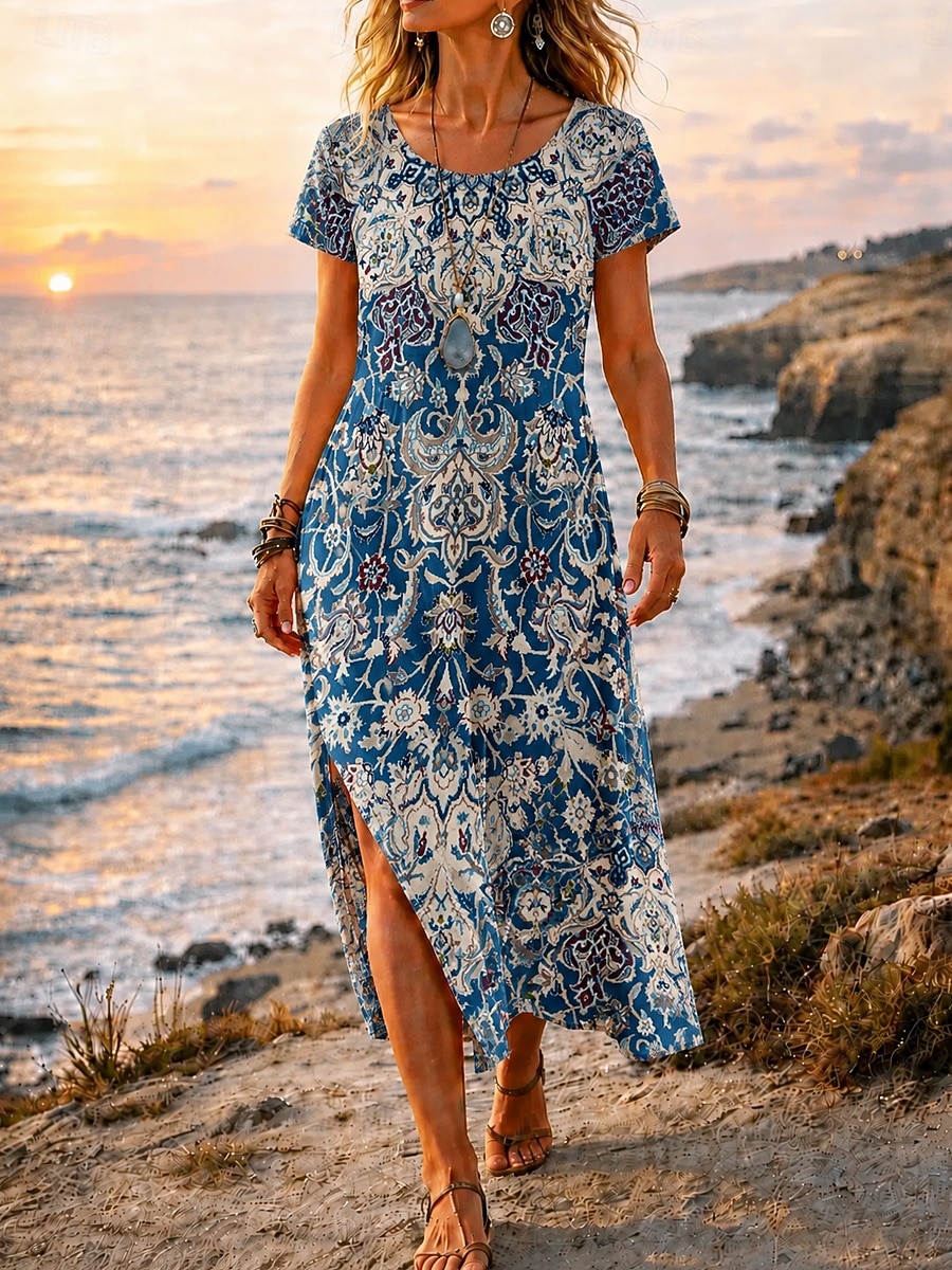 a line dress nz Summi Summi Long Sleeve Mini A-Line Dress - Azalea Plaid