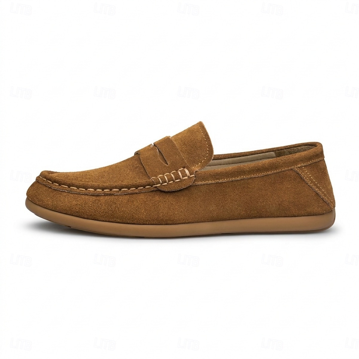 Ανδρικά κρεμ μοκασίνια σε χρώμα penny – ελαφριά, casual παπούτσια με slip-on, άνετα υποδήματα για θέρετρα για ταξίδια διακοπών, αναψυχή το Σαββατοκύριακο και καθημερινή χρήση. 2026 - $59.99 –P8