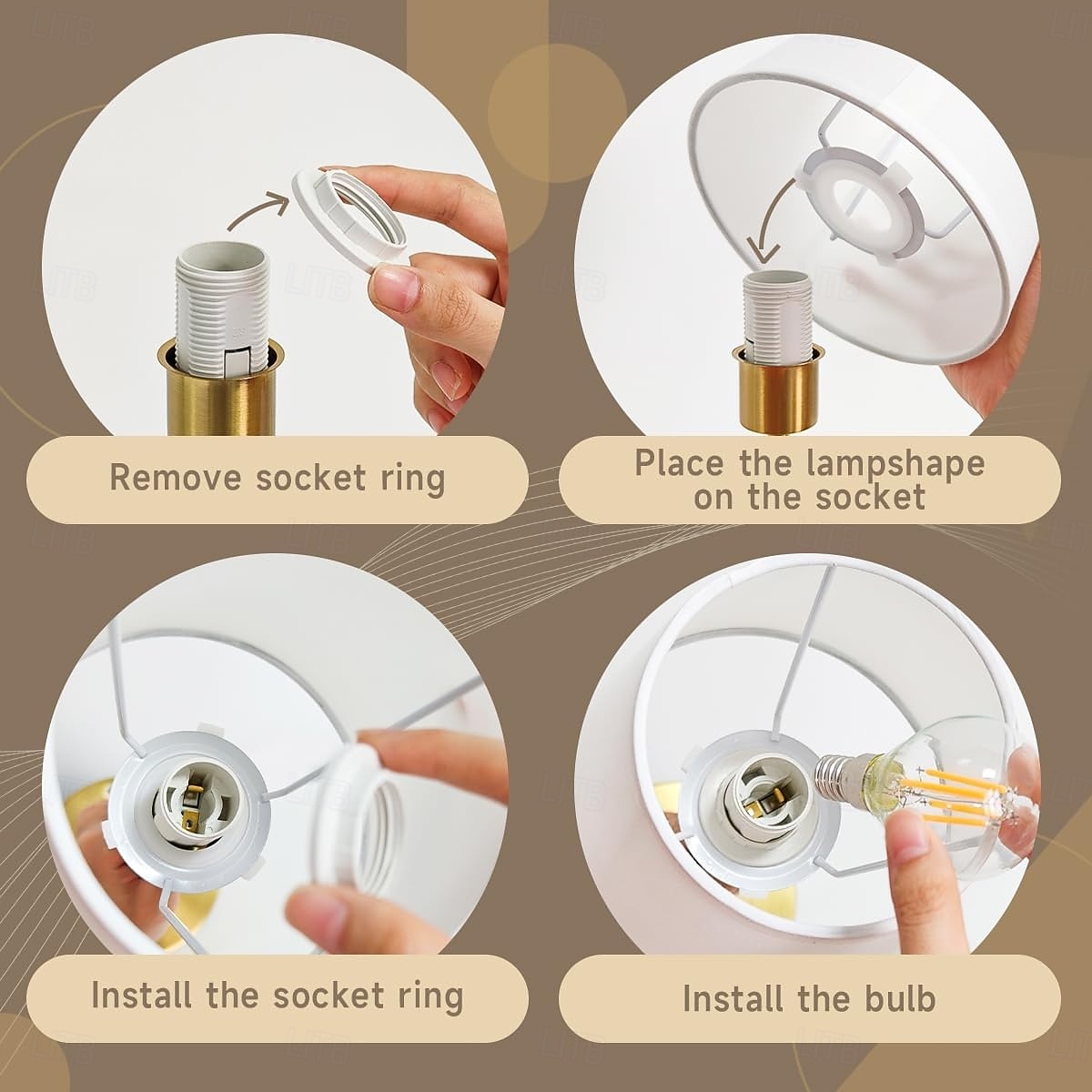 Lampada da tavolo senza fili regolabile in altezza, ricaricabile, colore oro, a batteria, con regolazione continua dell'intensità luminosa. &Lampada decorativa wireless con controllo touch per camera del 2026 a $33.99 –P3