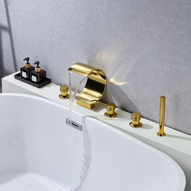 Bathtub Faucet - Retro Vintage Electroplated Roman Tub Ceramic Valve Bath Shower Mixer Taps 2026 - $594.29 –P3