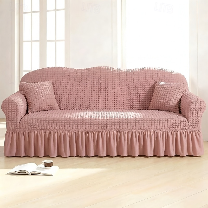 Country Style 3D Stretch Sofa Cover with Skirt, Washable Elastic Couch Slipcover for 1/2/3/4 Seater, Fitted Furniture Protector 2026 - $47.99 –P20