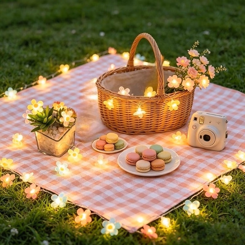 Luzes de fada românticas em forma de flor de cerejeira, 2m, 20 LEDs, estilo rústico, para decoração de interiores, ideal para casamentos, aniversários, festas, quartos, salas de estar, varandas e de 2026 por $12.99 –P2