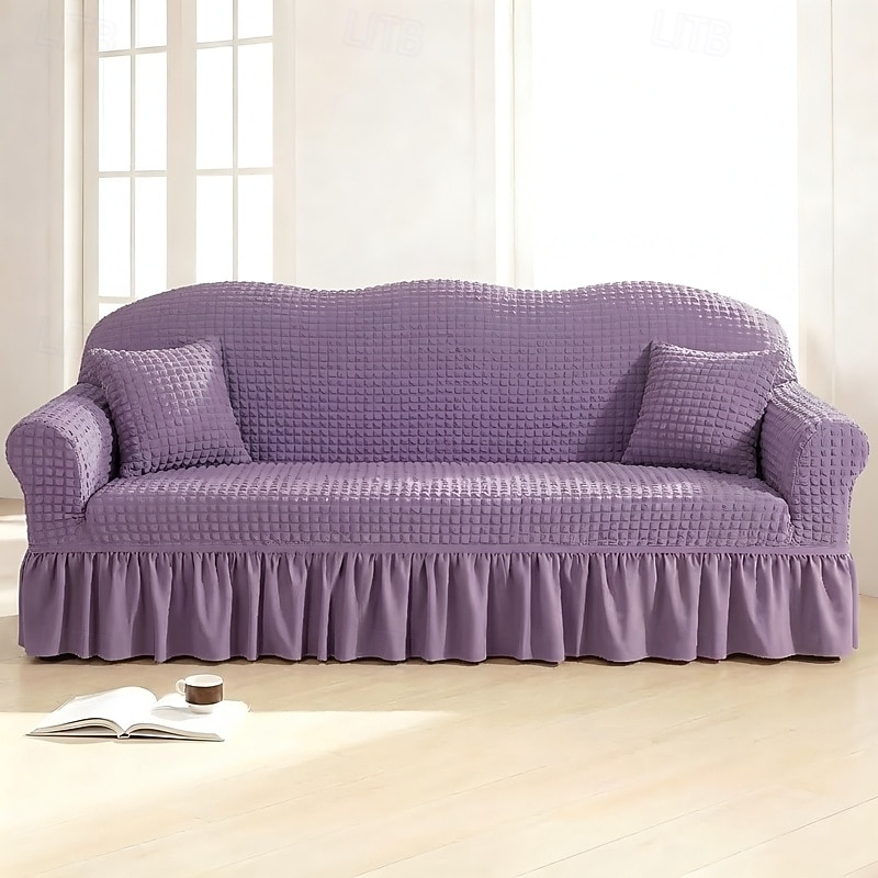 Country Style 3D Stretch Sofa Cover with Skirt, Washable Elastic Couch Slipcover for 1/2/3/4 Seater, Fitted Furniture Protector 2026 - $47.99 –P40