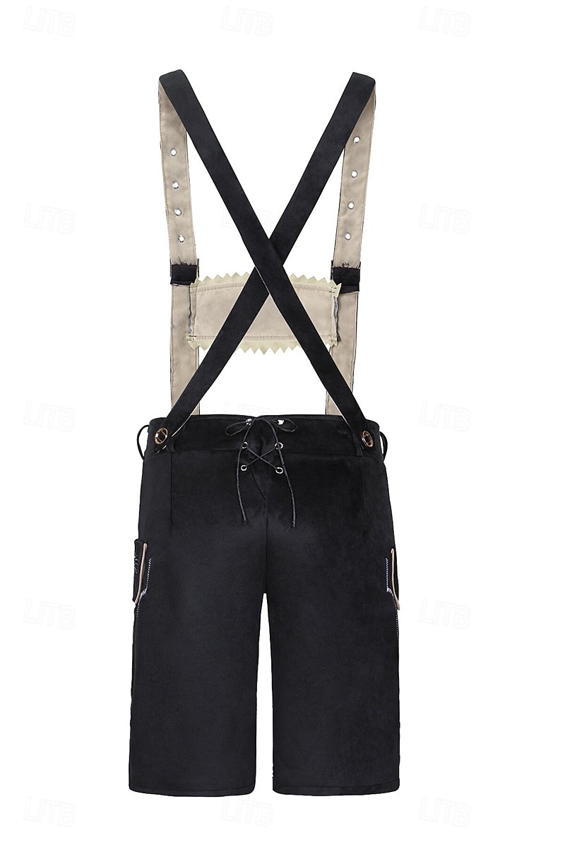 Oktoberfest Bundhosen Shorts Lederhosen Above Knee Embroidered German Alpine Heritage Wiesn Men's Carnival Beer Festival Traditional Style Cloth 2026 - $60.99 –P4