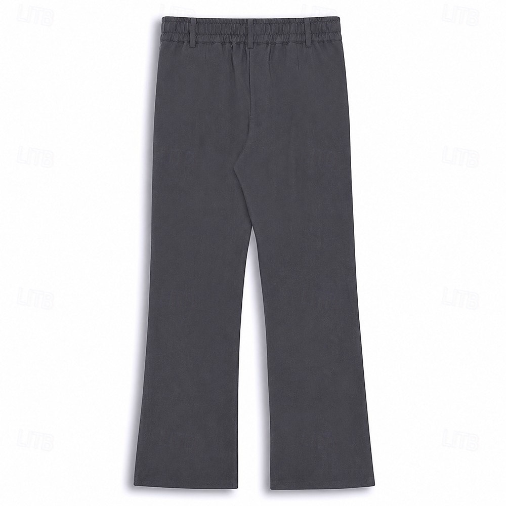 Hombre pantalones de traje Pantalones acampanados Timbre Pantalones Bolsillo Plano Comodidad Transpirable Boda Exterior Diario Moda Casual Negro Blanco 2026 - $29.99 –P3