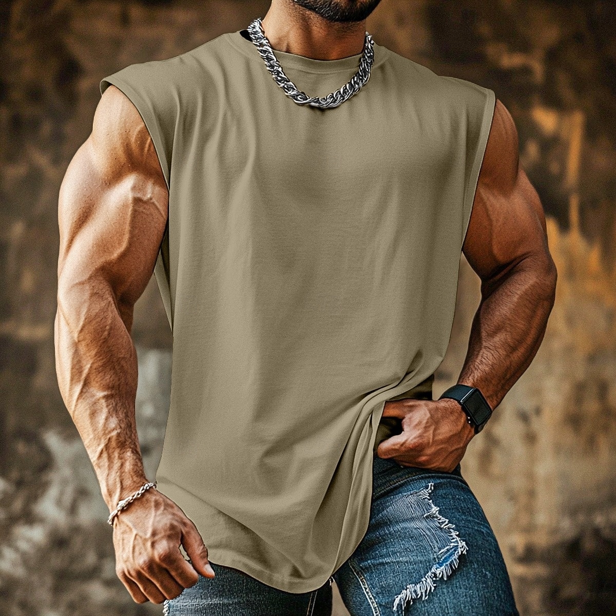 Bărbați Cămașă Waffle Bluză Sub Cămașă Cămașă fără mâneci Fără manșon Stil Nautic Rundă Vară Simplu Modă Designer Muşchi Crewneck Casual În aer liber Ieșire Negru Alb Verde Închis Top tricou pentru 2026 - $23.99 –P2
