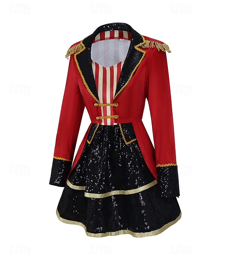 Costume de Carnaval Robe Costume élégant Veste de cirque Cirque Monsieur Loyal Cosplay Adulte Femmes Halloween Soirée Performance Se déguiser de 2026 ? $69.99 –P5