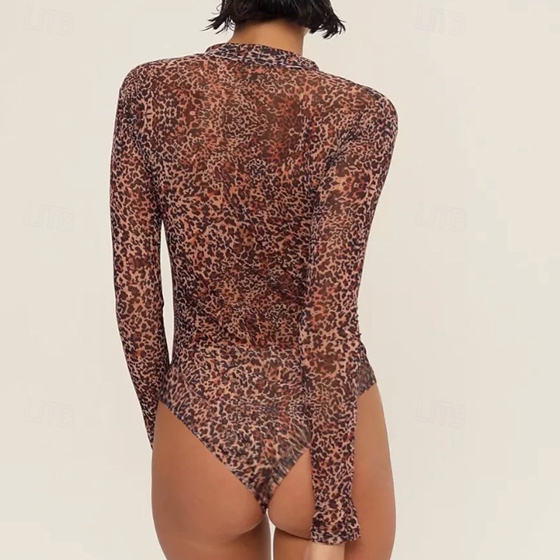 Women's Bathing Suit One Piece Swimsuits Graphic Zip Up UV Protection Long Sleeve Swimwear Surfing Beach Vacation Spring 2026 - $32.99 –P4
