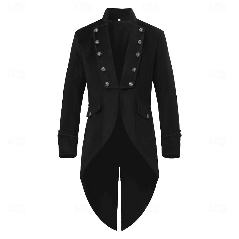 Rétro Vintage Queue-de-pie Manches longues Prince Vampire Gentleman Déguisement Homme Fantaisie Halloween Carnaval Mascarade Foire de la Renaissance LARP Adulte Manteau de 2026 ? $51.99 –P10