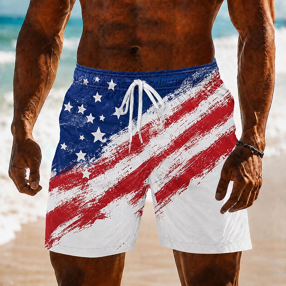 4 luglio 2026 250° Per uomo Bandiera Americana Costumi da bagno Costumi da bagno Pantaloncini da bagno Pantaloncini da Surf Misura del girovita medio Patriotico Quotidiano All'aperto Festival Tasche del 2026 a $20.99 –P3