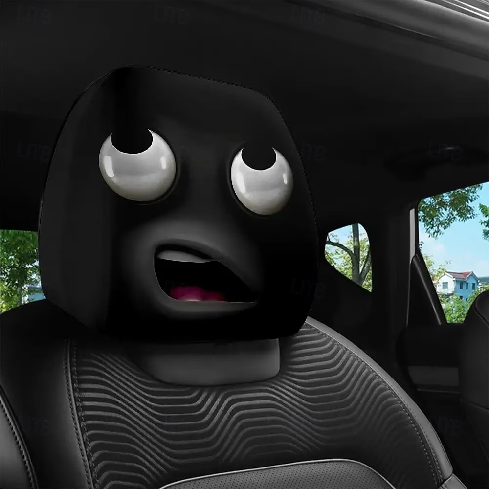 Capas de encosto de cabeça engraçadas para carro (2/4 peças), protetor de encosto de cabeça universal, decoração interna com carinhas divertidas, fácil instalação, design macio e sem enchimento para o de 2026 por $14.99 –P6